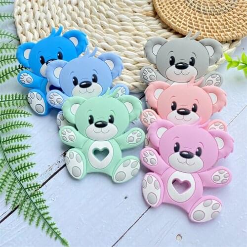 1pcs Baby Teethers Silicone Baby beads Teethering Pendant For Pacifier Chain Teether For Teeth BPA Free Toys For Babies