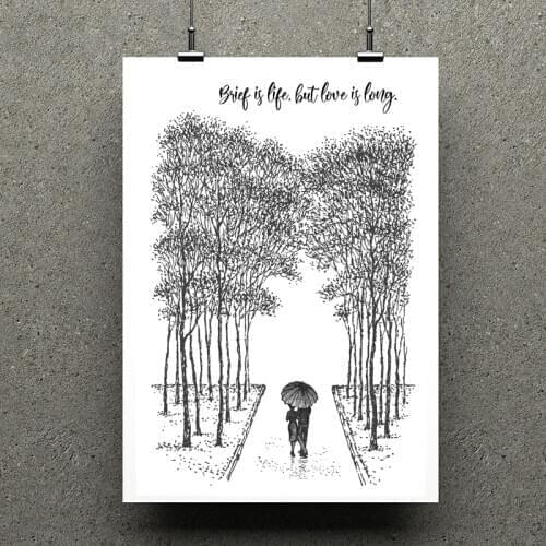 AZSG Lush Tree / Couple Clear Stamps For Scrapbooking DIY Clip Art /Card Making Decoration Stamps Crafts