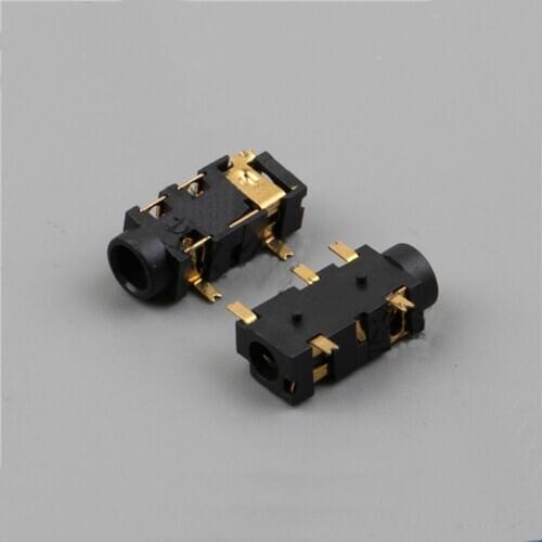 Gold 3.5 headphone jack 5 foot patch 2 with fixed point fixed foot power socket female