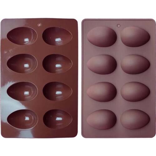 8-hole Easter egg shape Silicone Mold Food Grade Cake Decorating Chocolate Mold Easter DIY baking tools #W0