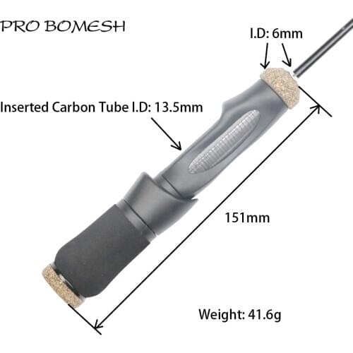 Pro Bomesh 1 Set TVS Spinning Reel Seat Handlt Kit Trout Fishing Rod Ice Fishing Rod Accessory DIY Component Repair Kit Cane