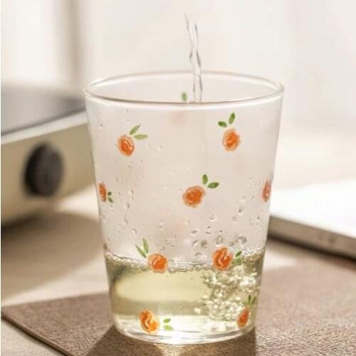 Glass Bear Cup Verre Fraise Home Drinking Water Cute Girl Net Red Ins Breakfast Large Capacity Milk Tasse Double Paroi Verre