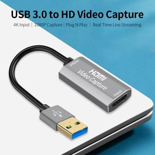 USB 3.0 to HD Video Capture 4K Input 1080P30Hz Capture Real Time Live Streaming High-speed Transmission