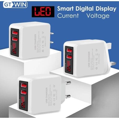 Dual USB Mobile Phone Charger Standard Travel Charger 2.4A Fast Charging For iPad Pro iPhone11 XS XR 8 7 Huawei P30 Samsung A52