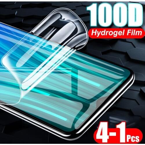 100D Protective Full Cover Hydrogel Film For Xiaomi Redmi 4X 5 Plus 7A 8A Note 8 8T 7 Pro Screen Protector Film Not Glass