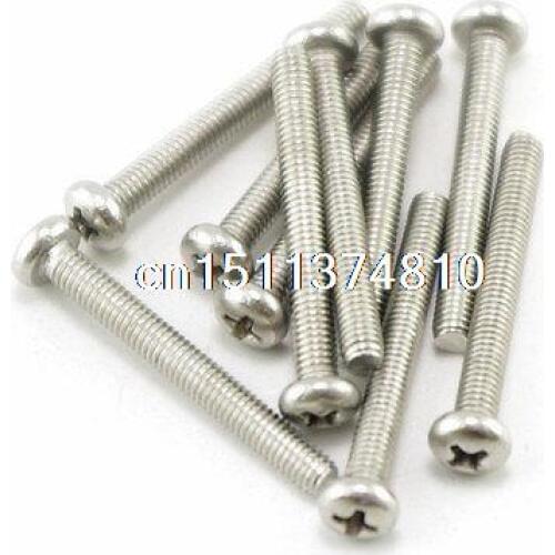 50 Metric M3 25mm Stainless steel Cross Recessed Pan Head Screws