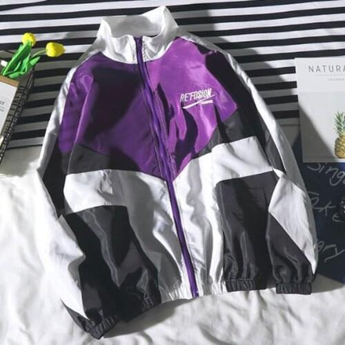April MOMO 2021 Men Summer Sunproof Thin Jackets Coats Outwear Hombre Male Casual Fashion Patchwork Zipper Jackets Outwear Men