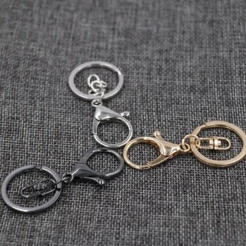 1PCS Male and female general Simple Metal 3 Colour Wild Key Chain for Women Charms Car Key Ring Pendant Women Accessories