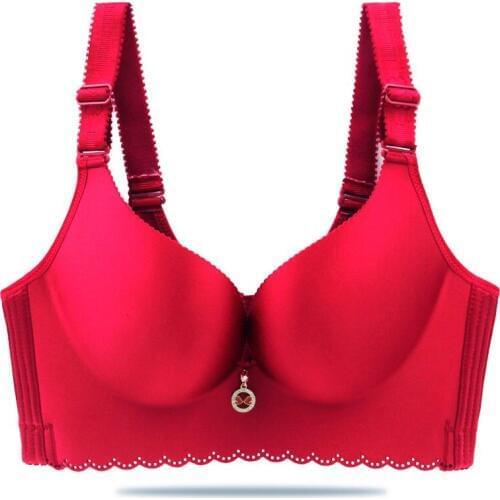 CDE large code Fat mm thin section Ring-free bra Big chest Gather more Large Cup underwear plus size women big size bra