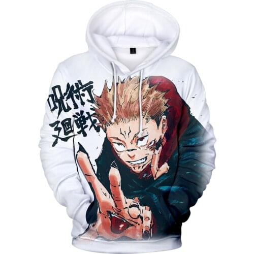 Hot Anime 3D Jujutsu Kaisen Hoodies Men Sweatshirt Women Fashion Autumn Pullovers Hip Hop Tops Casual Boys Girls Streetwear