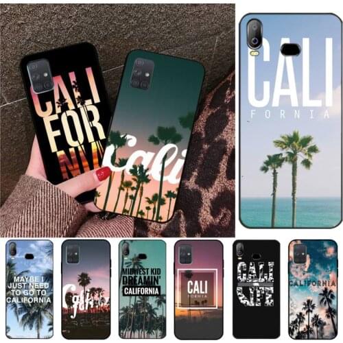 California beach palm trees Phone Case Cover For Samsung Galaxy A01 A11 A31 A81 A10 A20 A30 A40 A50 A70 A80 A71 A91 A51
