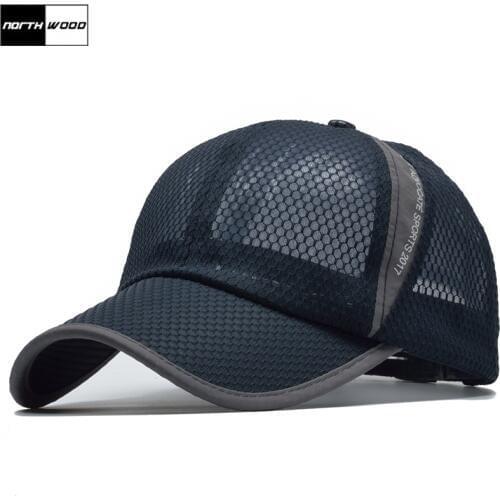 [NORTHWOOD] 2018 Fashion Sun Baseball Cap Men Women Summer Cap Mesh Fitted Cap Gorras Casquette Trucker Cap For Summer