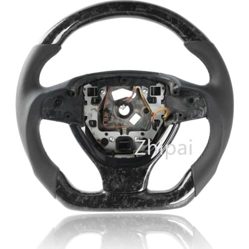 Forged Carbon fiber steering wheel leather handlebar For BMW 5 Series F10 F18 assembly without Shifter paddle position