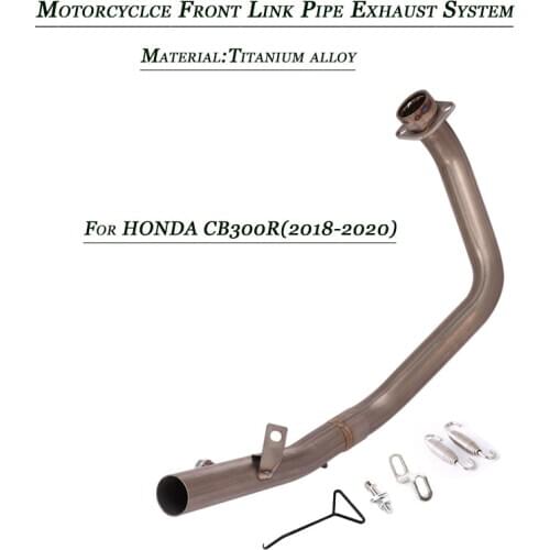 Motorcycle Front Link Pipe Delete Replace Connect Original Middle Tube Exhaust Muffler Tubes System For HONDA CB300R 2018-2020