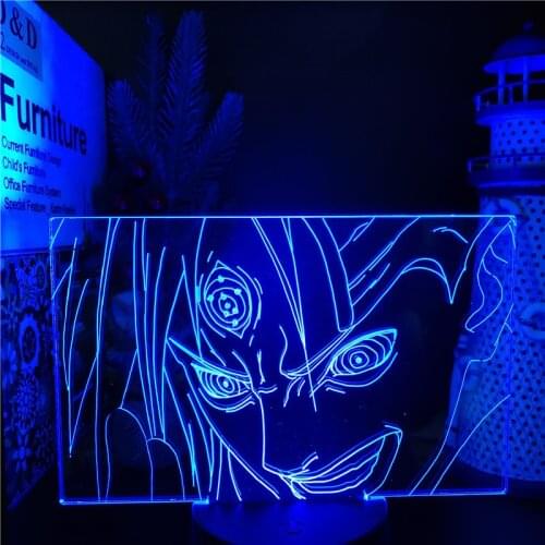 Uchiha Madara Naruto 3D Night Light Table Desk Lampara Led Neon Lights Home Decoration Lighting Luminaria Neon Sunset Lampe Gift