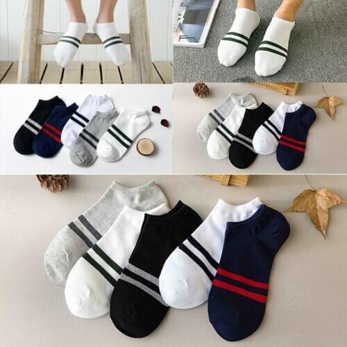 2020 Fashion New Style Autumn Parallel Bars Cotton Anti-Pilling Business Socks 4 Pairs / Pack For Man