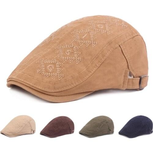 New Peaky Blinders Berets Hat Painter Style Hat Embroidery Fashion Berets Hat Sun Visor Hat Unisex Adjustable Cotton Vintage Hat