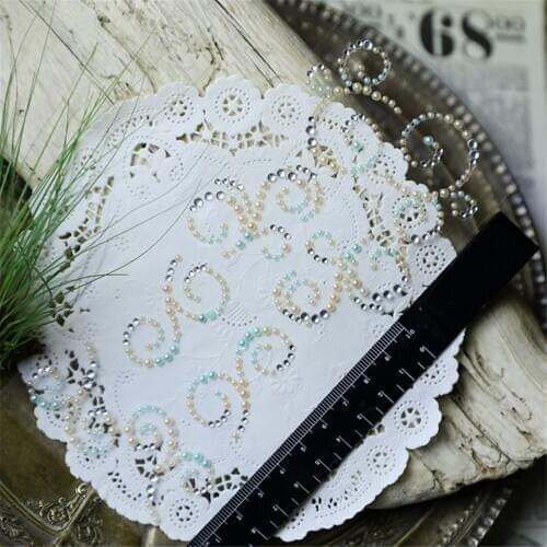 NEW Semicircular Pearl Diamond Acrylic Stickers For DIY Scrapbooking Sticker Junk Journal TN Planner Craft Supplies Card Making