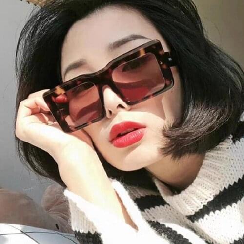 Big Frame Retro Rectangular Sunglasses Women 2021 Trendy Brand Designer Shades Small Frame Sun Glasses Female Sexy Oculos