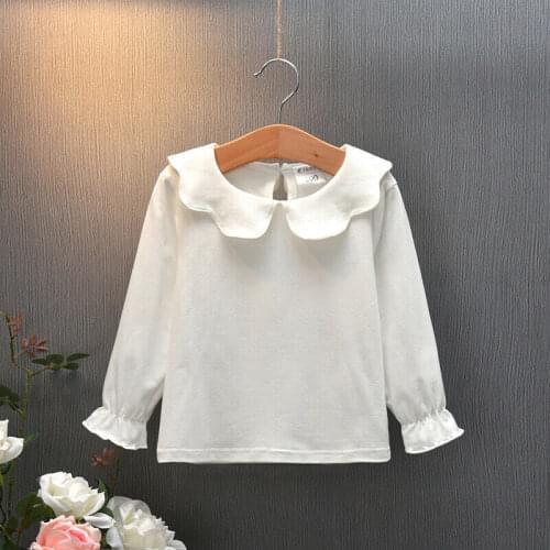 Toddler Kid Baby Girl Autumn Winter Long Sleeve Lace Patchwork Lovely Elegant T-shirt Tops Pullovers