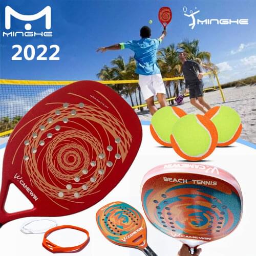 In stock / 3 colors The lowest price professional beach tennis racket in the whole net. Racket carbon fiber EVA elastic material