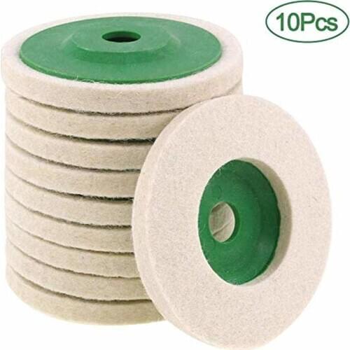 Polish,Polishing Pad ,esponja pulir 10PCS 4-inch Wool Grinding Head Buffing Wear-Resistant Angle Grinder Wheels Buffing Pads