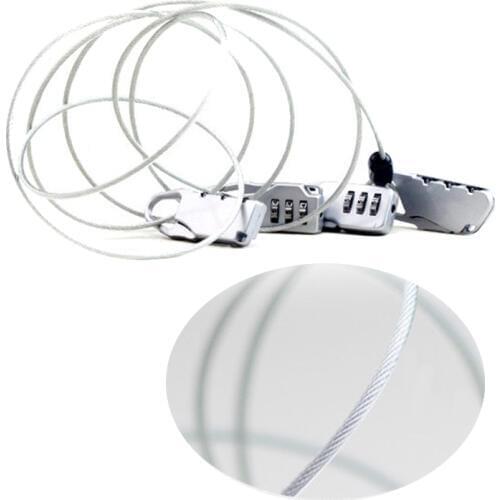 Anti-theft Password Lock Steel Cable Luggage Security Protector Bike Chain Locks Backpack Padlock EIG88