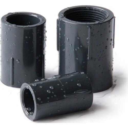 2/5PCS 1/2"-2"mm PVC Female Thread Straight Connector Aquarium Air Pump Joint Pipe Adapter Garden Irrigation tools