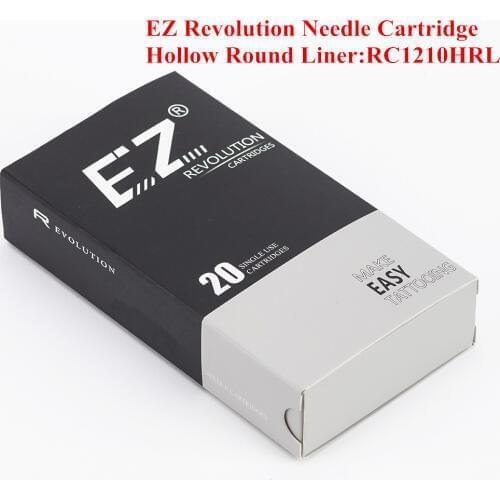 RC1210HRL EZ Revolution Cartridge Needles Hollow Round Liner Tattoo Needles for Cartridge System Tattoo Grips & Machine 20 pcs