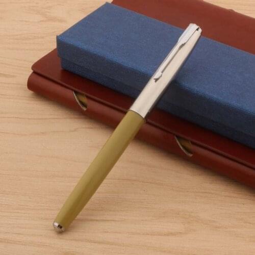 High Quality Plastic WingSung 615 Fountain Pen Cocoa Color Stainless Steel Stationery School Supplies Ink Pens
