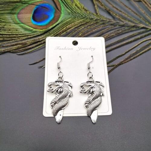 Chinese dragon alloy earrings, gothic jewelry, alloy earrings, punk, gothic, cool, silver