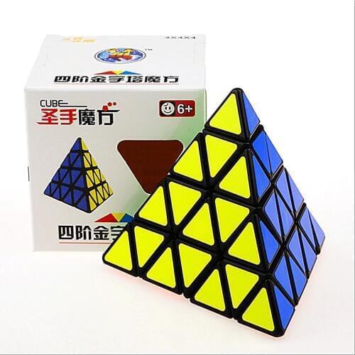 Shengshou 4x4x4 Pyramid Speed Cube SHENGSHOU Pyramid 4x4 Puzzle Magic cubo 4x4 Puzzle Pyramid cube Children Education Toys