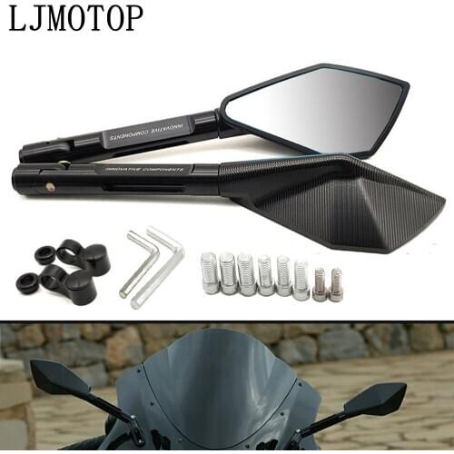 Universal Motorcycle Rearview Mirror Moto side Mirrors CNC black For Suzuki GSF1250 BANDIT GSF650 BANDIT GSX1250 GSX1400 GSX650F