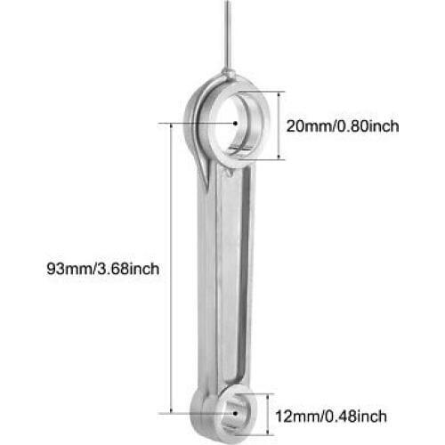 Air Compressor Connecting Link Rod 20mm x 12mm Bore Diameter 5.64 inch Length