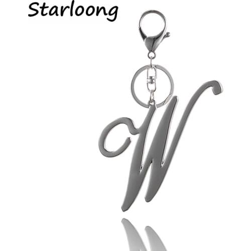 High Quality Drip Alloy Keychain Chaveiro stainless steel letters design KeyChain women stainless Key Ring