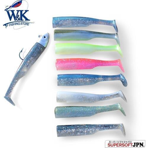 W&K Swing Shad Lure 9cm x 8g Swimbaits Black Minnow Action Soft Lure Pro Fishing Tackle for Big Fish Fishing Tips Rock Fish Lure