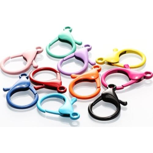 10pcs/lot 23x33mm Zinc Alloy Gold Plated Lobster Clasp Hooks for Necklace&Bracelet Chain DIY Fashion Jewelry Findings