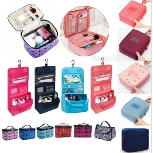 Ladies Wash Bag Toiletry Cosmetic Travel MakeUp Hanging Folding Organizer AU