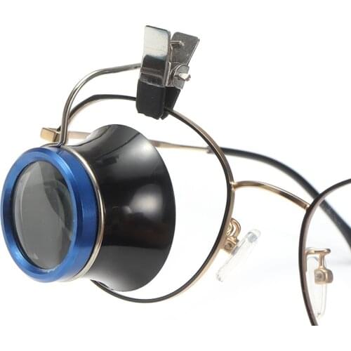 10x Clip-on Eyeglass Magnifier Loupes Monocular Magnifying Lens Jewelry Watch Magnifying Tool Watchmakers Metal Repair Tool