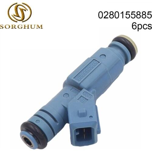 6PCS F01R00M082 0280155885 Fuel Injector for Land Rover Freelander 1.8 16v