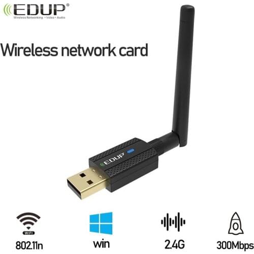 WiFi Wireless Network Card Antenna Wifi USB 300M 802.11 b/g/n 2.4G EP-N1581 USB Wifi Adapter Free Driver For PC Desktop laptop