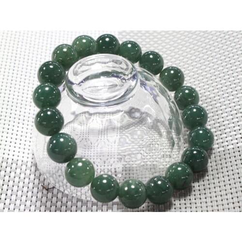 Natural jadeite mens and womens oil-green hand string beads jade A cargo hand Bracelet