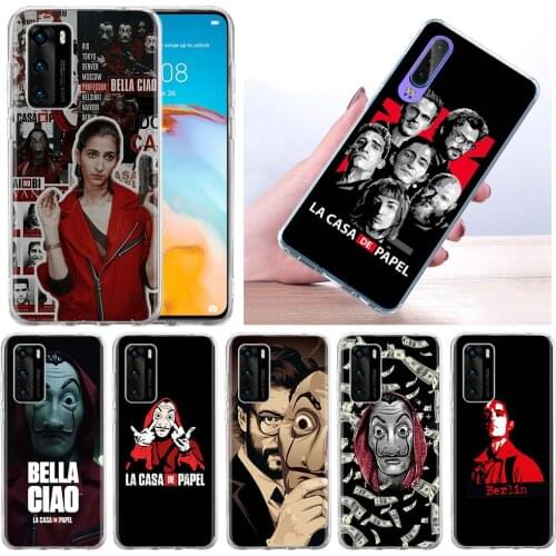 Money Heist House Paper Clear Phone Case For Huawei P30 P20 Pro P10 P40 Lite Pro Plus E Smart Z 2021 5G Silicone Cover Shell