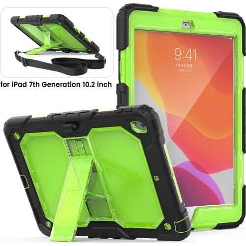 Shoulder Strap Case For iPad 7th generation 2019 case 10.2 Tablet Cover for ipad 8th gen with Build-in Kickstand Full body