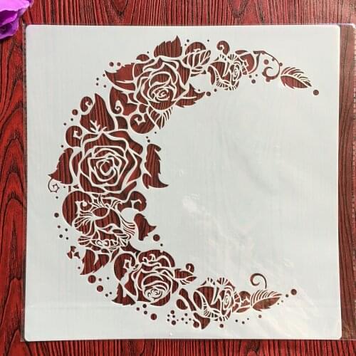 CraftArtGo DIY Flower Stencils Painting Scrapbook Coloring Cake decorating sugar powder sieve printing mold printing table