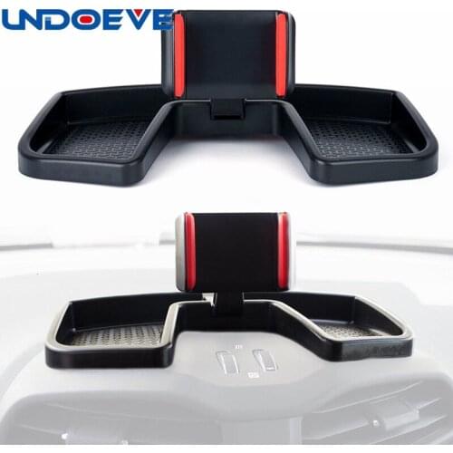 Undoeve 2015-18 For Jeep Renegade Dash Phone Holder, 360 Degree Rotate w/ Storage Box
