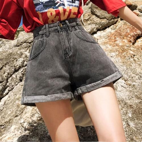 Denim Shorts Women High Waist Loose Shorts Summer Beach Fashion Plus Sized Sexy Wide leg Shorts Indie Clothes E-girl Aesthetic