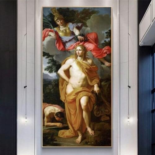 Europe Retro Angel Notre Dame God Canvas Painting Hallway Wall Art Poster Corridor Pictures Living Room Home Dining Decor Prints