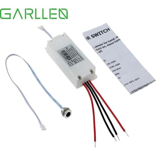 GARLLEN IR Sensor Switch Touchless IR Hand Motion Sensor Switch ON/OFF AC85-250V for Wardrobes Cupboard Cabinet Drawer Shoebox