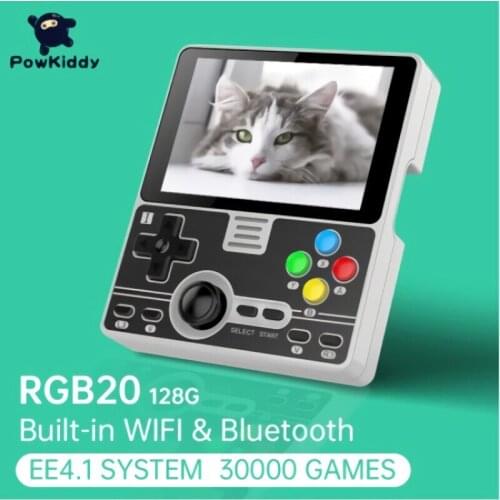 POWKIDDY RGB20 3.5" Screen Built-in Wifi Handheld Game Console RK3326 Module Multiplayer Online Open Source Retro Game Player